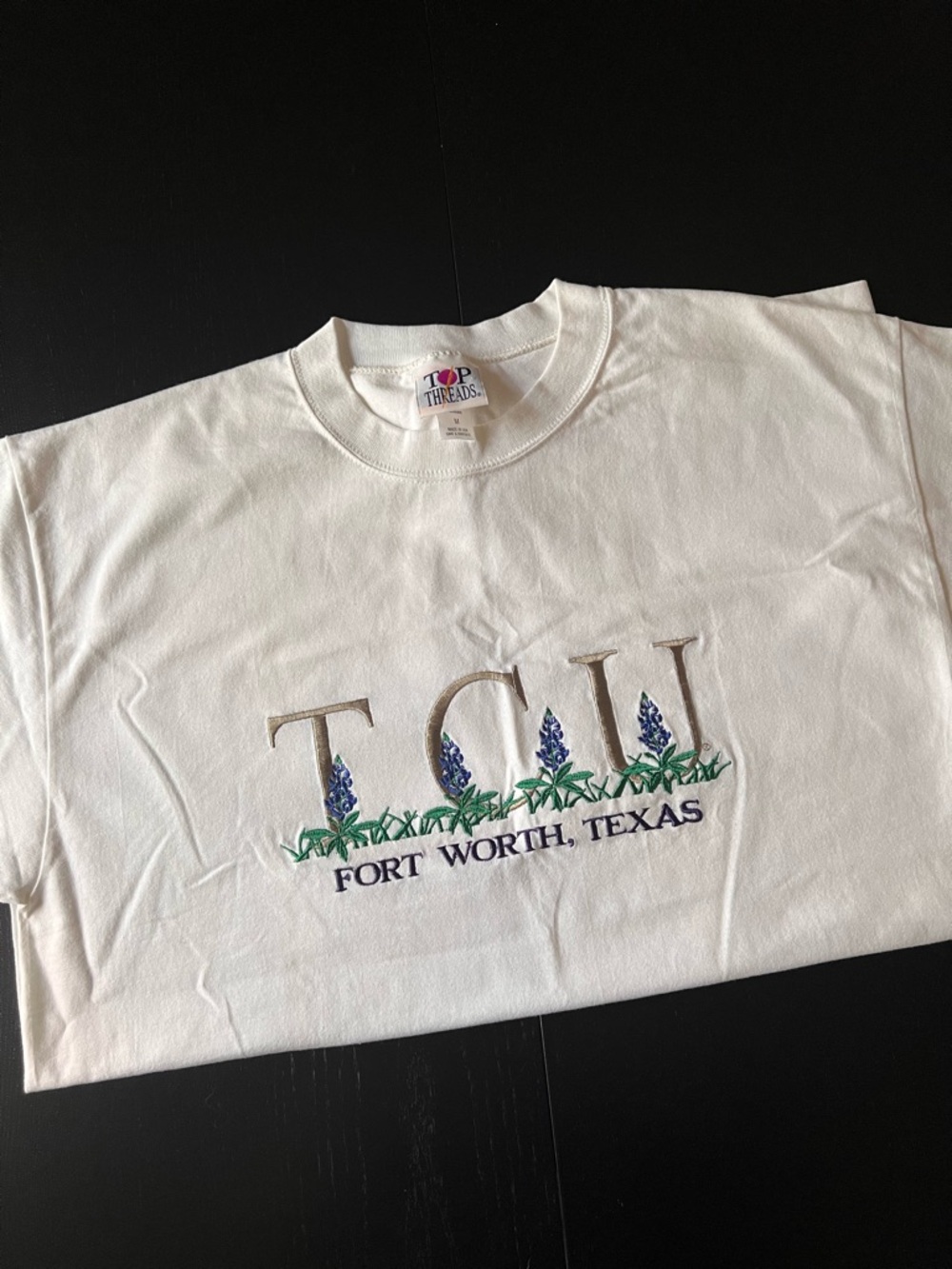 TCU Fort Worth, Texas Bluebonnet Graphic Tee - CREAM